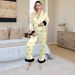Women's Clothing Women's Fleece-Lined Button-Down Pajama Set – Stylish 3D Print, Loose-Fit Lounge Wear For Fall (S-6XL, 29 Trendy Colors)_ecoleips.com
