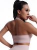 Women's Clothing Halter Neck Sports Bra For Women With Removable Chest Pads Gathered Underwear Solid Color Yoga Vest_ecoleips.com