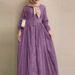 Verve 2025 Muslim Long Sleeve Solid Color Robe Spring And Autumn New Elegant Casual Plus Size Women's Dress_ecoleips.com