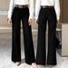 Black Wide Leg Straight Leg Jeans for Women Loose Fit Slimming Cotton Denim Casual Spring/Autumn Summer Independent Website_ecoleips.com