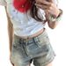American-style High Street Denim Shorts For Women, Summer New Design, Niche High-waisted Slimming Distressed A-line Hot_ecoleips.com