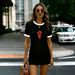 Summer Red Dog Print Slim Fit Dress Stretchy Comfortable European And American Style Fashion 012 Print Cross Border Women's Clothing_ecoleips.com