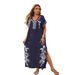 Cotton Embroidered Positioning Printed Loose Sun-Protective Smock For Beach Vacation_ecoleips.com