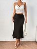 K New Fashionable And Elegant Knitted Elastic Fishtail Skirt, Half Skirt, Long Skirt_ecoleips.com
