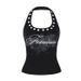 Spring Summer Trendy Cropped T-Shirt Women's Slim Fit Camisole Sexy Ins European American Niche Design Cross Border Fashion_ecoleips.com