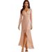 Elegant Long Sleeve Sequin Cocktail Dress For Wedding Guest, Party, Evening Gala – V-Neck Glamorous Evening Gown In Champagne, Navy, Black, Burgundy_ecoleips.com