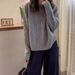 girl New Winter Solid Color Twisted Women's Sweater Daily Versatile Warm Knitted Long Sleeve Round Neck Pullover Top_ecoleips.com