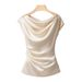 Women's Clothing Temperament Light Mature Style Satin Shirt Slim Shirt_ecoleips.com