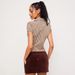 Plaid Shirt European And American 2025 Summer Retro Coffee Pleated Spice Girl Fungus Edge Lace-up Small Lapel Shirt_ecoleips.com