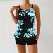 Fashionable Plus Size Tankini Swimsuit For Women - Floral Print, Comfortable & Stylish Two-Piece Swimwear_ecoleips.com