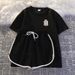 Women's Korean Style Milk Silk Lounge Set - Drawstring Short Sleeve Top & Loose Shorts 2-Piece Outfit (Casual, Summer, Sporty)_ecoleips.com