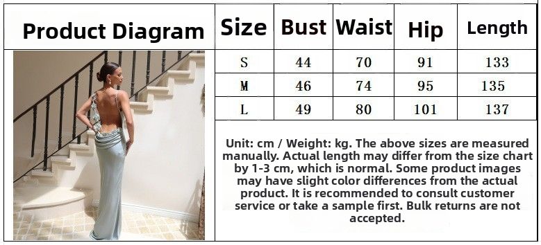 Satin Slip Dress For Women, Elegant V-Neck Backless Maxi Dress For Party, Evening, Date Night In Burgundy, Black, White_ecoleips.com