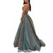 Women's Clothing New Tube Top Shiny Long Swing A Line Slimming Evening Dress_ecoleips.com