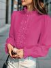 Verve Women's Shirt With Ruffle Hem Versatile Elegant Business Fashion Blouse_ecoleips.com