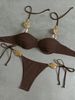 Women's Sexy Fashion Halter Neck Backless Solid Color Bikini Set 2026 New European American Cross Border Two Piece Swimsuit_ecoleips.com