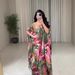 Women's Clothing Printed Kaftan Robe Evening Dress_ecoleips.com