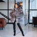 "Luxury Faux Fur Coat For Women - Winter Warm Long Sleeve Fox Fur Stitch Outerwear, Elegant Loose Fit Top"_ecoleips.com