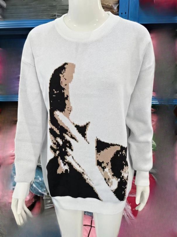K Temperament Commuting Style Pullover Sweater For Women's Winter New Style, Loose And Versatile Round Neck Knit Sweater For Outerwear_ecoleips.com