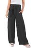 Suitable For All Seasons 2025 Women's New Spring Summer Loose Solid Color Drawstring Casual Long Pants_ecoleips.com