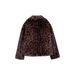 Leopard Print Faux Fur Coat – Winter Cropped Jacket With Spandex Blend (XS/S/M/L)_ecoleips.com