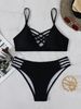 Verve New Sexy Two-Piece Swimsuit With Drawstring, Solid Color Bikini For Women, Sports Style_ecoleips.com