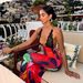 Women's Sexy Deep V Sleeveless Long Dress Summer Print Design Fashion Cross Suspender Border_ecoleips.com