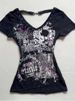 Black Letter Goth Sexy Gothic Graphic T-shirt Vintage Women's 90s Clothes Y2k Crop Top Streetwear Tshirts Subculture Tees Punk_ecoleips.com