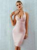 Women's Neck Dress Evening Dress Skirt Dress Winter Women's New Year Dress Backless Design_ecoleips.com