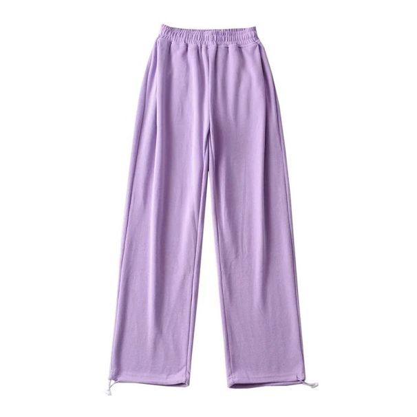 Women’s Clothing Online Autumn And Winter Hot Style Drawstring Ankle Sweatpants Women Chic Hot Girl Sports Pants Straight Loose Wide Leg Pants_ecoleips.com