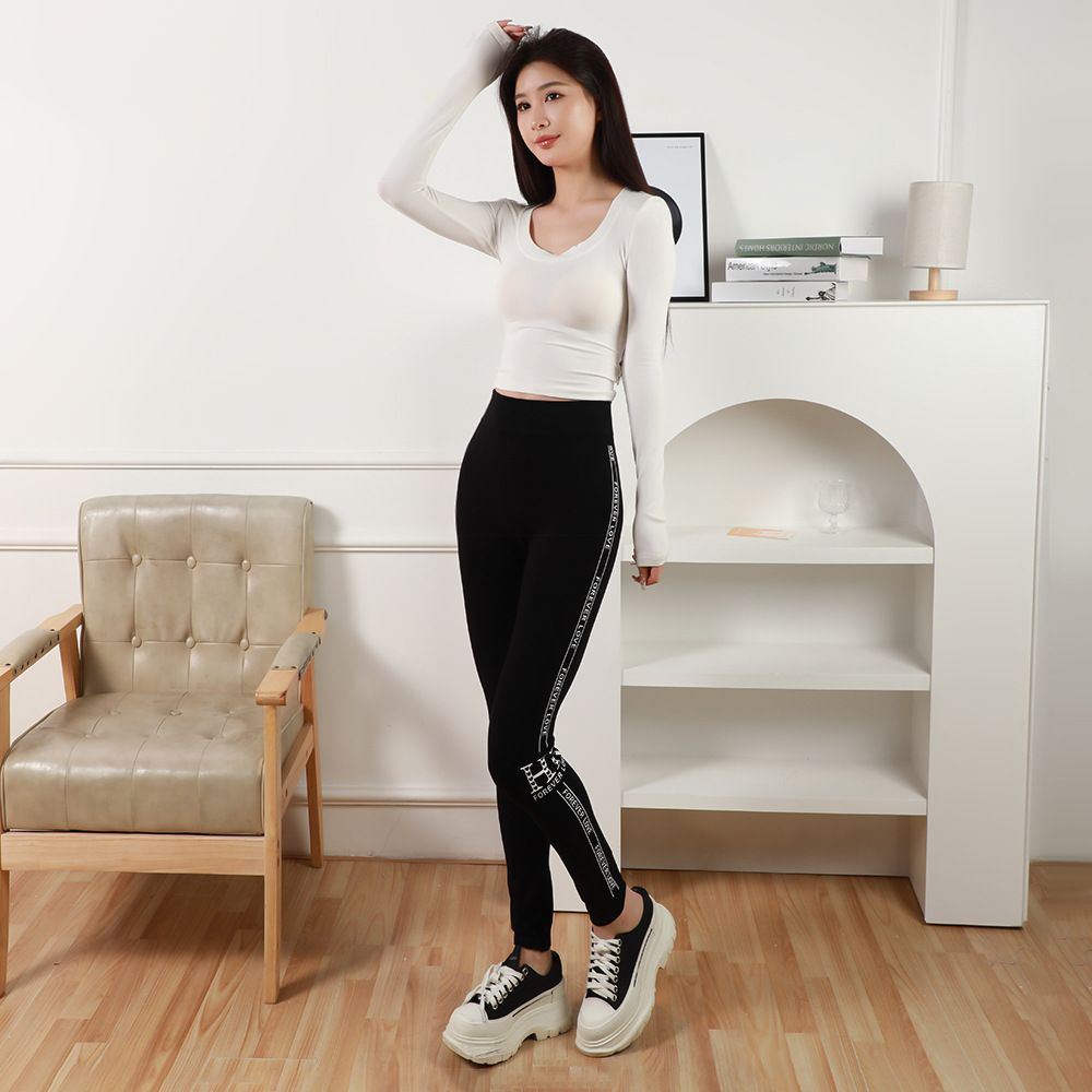Women's Clothing modal high waist leggings for summer wear, slimming and slimming sports fitness pants, slimming and plastic yoga pants_ecoleips.com