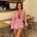 "Stylish Striped Jumpsuit For Women - Slim Fit High Waist Long Sleeve Romper, Casual Vacation Outfit, Comfortable Loungewear Trendy Summer_ecoleips.com