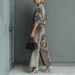 2025 Autumn Winter Cross-Border European And American New High-End Fashion Women's Knitted Long Sleeve Suit Commuter_ecoleips.com