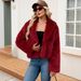 Women's Faux Fur Coat Elegant Shawl Collar Long Sleeve Jacket – Soft & Warm Winter Outerwear For Office & Casual_ecoleips.com