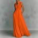 Elegant Waist-Defining Long Sleeve Pleated Maxi Dress For Vacation, Colorful Dress Versatile Style Companion_ecoleips.com