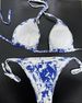 2026 Women's Swimsuit Fashion Silk Star Same Style Seaside Pool Printed High Waist Strap Bikini_ecoleips.com
