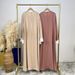 New Design Nida Muslim Abaya Dubai Luxury Woman Dress Veiled Islamic Moroccan Kaftan Black Ramadan Modest Casual Clothing Eid_ecoleips.com
