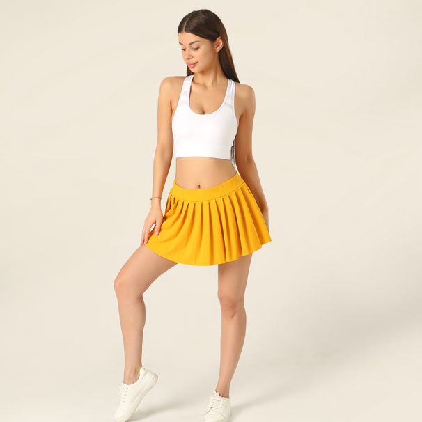 Women’s Clothing elastic waistband super short pleated skirt _ecoleips.com