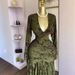 Elegant Sweet Long Sleeved Pleated Printed Maxi Dress European American Style Women's Clothing Dress_ecoleips.com