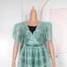 Women's Clothing Mesh Embroidered Dress Lace V Neck Dress_ecoleips.com