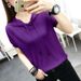 Elegant Fashion Harajuku Slim Fit Female Clothes Loose Casual All Match Short Sleeve T-shirts Solid Thin Style Hooded Sweatshirt_ecoleips.com