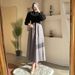 Women's Clothing Spring New Fashion Long Sleeved Waist Shirt Big Swing Skirt Casual Suit_ecoleips.com