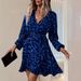 In Stock 2026 Cross-border Hot-selling European And American Leopard Print V-neck High-waisted Tie Irregular Women's_ecoleips.com