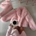 Cropped Faux Fox Fur Blazer – Plush Shawl Collar & Luxe Draping (Pink/White/Brown/Beige/Black/Gray) – Street Luxe Essential For Cold-Weather Chic_ecoleips.com