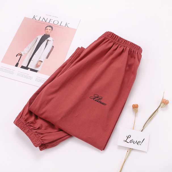 New 100% Cotton Thin Loose Plus Size Pajama Pants Womens Sleep Bottoms Summer Home Pants Ladies Trousers Casual Soft Sleepwear_ecoleips.com