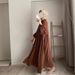 2025 Fashion Women's Long Sleeve Solid Color Sun Autumn Elegant Party Casual Muslim Dress Gown Robe_ecoleips.com