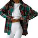 This Is An American Retro Long-Sleeved Checked Shirt With A Unique Design Sense. It's A Casual Checked Shirt Jacket For_ecoleips.com