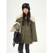 girl Girl Girls' Turn-Down Collar Parka 2025 Winter New Children's Thickened Warm Cotton Jacket Casual Workwear Coat_ecoleips.com
