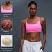 European American Style Padded Push-up Shockproof Sports Bra Cross-back Design For Running, Fitness, And Yoga, With A_ecoleips.com