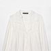 Lace-Trim Cropped Blouse – Minimalist 3d Texture Top With Soft Cotton Blend (Xs-L) Breathing Canvas_ecoleips.com