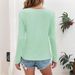 Aria Basics Aria Basics European And American Cross-Border Women's Fashion Hot-Selling Independent Station Shein Waffle V-Neck Button Long_ecoleips.com